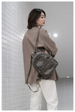 Load image into Gallery viewer, Small Leather Backpack Ladies Leather Rucksack for Women
