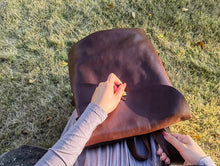 Load image into Gallery viewer, Simple Coffee Leather Backpack for Women

