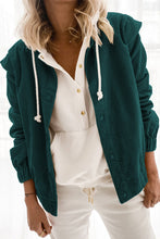 Load image into Gallery viewer, Corduroy Ruffle Sleeve Button Front Jacket
