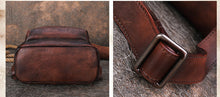 Load image into Gallery viewer, Vintage Leather Rucksack Womens Vintage School Backpacks Leather Backpack Purse
