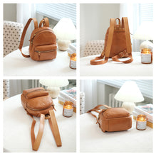 Load image into Gallery viewer, Black Mini Leather Backpack Ladies Bag For Women
