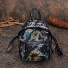 Load image into Gallery viewer, Small Rivets Leather Backpack Purse for Women

