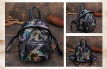 Load image into Gallery viewer, Small Rivets Leather Backpack Purse for Women
