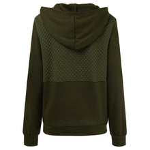 Load image into Gallery viewer, V-neck Long Sleeve Flap Waffle Hood Pullover Sweatshirt
