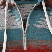 Load image into Gallery viewer, Geo Print Long Sleeve Hoodie
