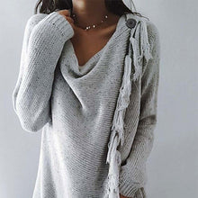 Load image into Gallery viewer, Grey Tassel Sweater
