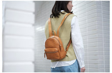 Load image into Gallery viewer, Black Mini Leather Backpack Ladies Bag For Women
