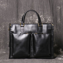 Load image into Gallery viewer, Leather Briefcase Vintage Leather Messenger Bag
