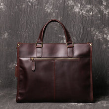 Load image into Gallery viewer, Leather Briefcase Vintage Leather Messenger Bag
