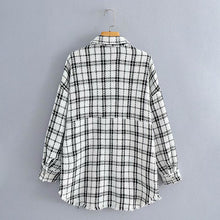 Load image into Gallery viewer, Fashion Single Breasted Tweed Plaid Jacket
