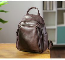Load image into Gallery viewer, Classic Vintage Ladies Leather Rucksack Stylish Backpacks For Women
