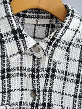 Load image into Gallery viewer, Fashion Single Breasted Tweed Plaid Jacket
