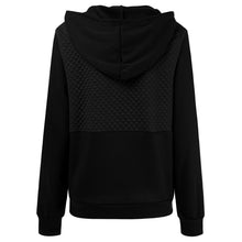 Load image into Gallery viewer, V-neck Long Sleeve Flap Waffle Hood Pullover Sweatshirt
