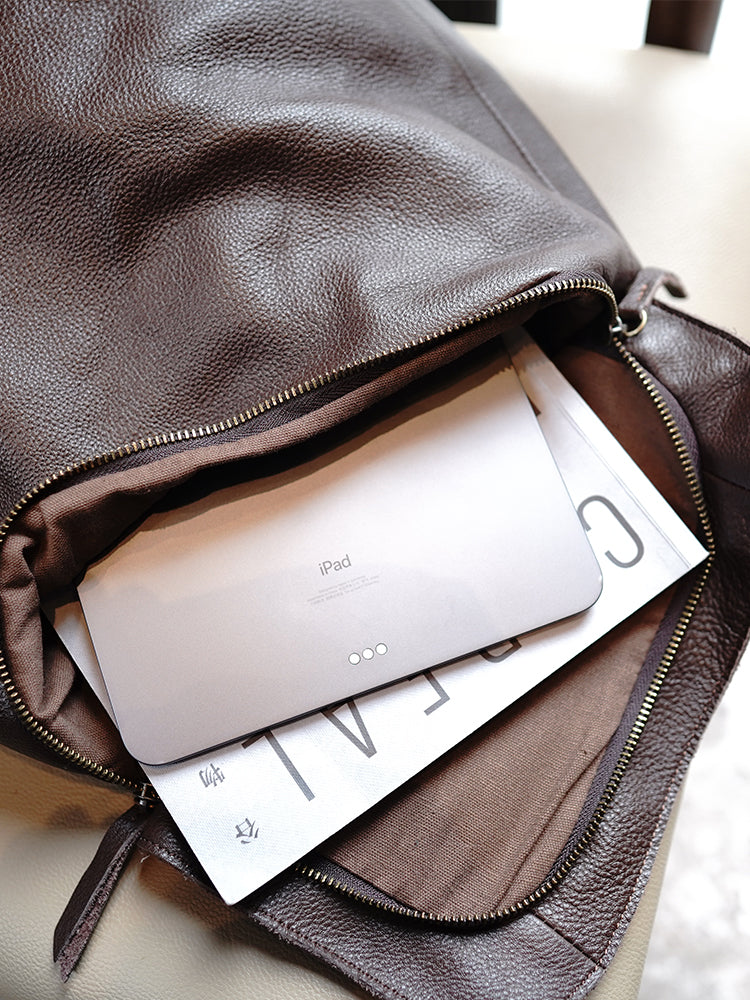 Simple Womens Leather Rucksack Plain Black Backpack For Women