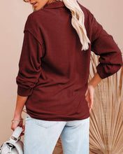 Load image into Gallery viewer, Red Buttons Down Long Sleeve Top
