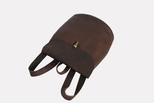 Load image into Gallery viewer, Simple Coffee Leather Backpack for Women
