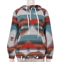 Load image into Gallery viewer, Geo Print Long Sleeve Hoodie
