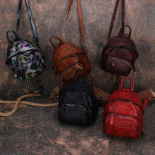 Load image into Gallery viewer, Small Rivets Leather Backpack Purse for Women

