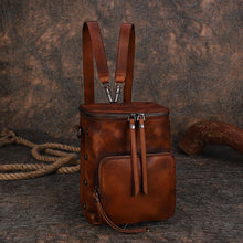 Load image into Gallery viewer, Quilted Ladies Small Leather Backpack Purse Rucksack Shoulder Purse For Women
