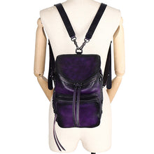 Load image into Gallery viewer, Quilted Ladies Small Leather Backpack Purse Rucksack Shoulder Purse For Women
