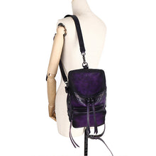 Load image into Gallery viewer, Quilted Ladies Small Leather Backpack Purse Rucksack Shoulder Purse For Women
