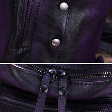 Load image into Gallery viewer, Quilted Ladies Small Leather Backpack Purse Rucksack Shoulder Purse For Women
