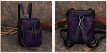 Load image into Gallery viewer, Quilted Ladies Small Leather Backpack Purse Rucksack Shoulder Purse For Women
