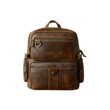 Load image into Gallery viewer, Mens Full Grain Leather 14 Inches Laptop Backpack
