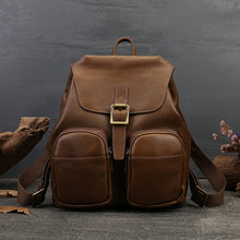 Load image into Gallery viewer, Black Leather Backpack Purse Ladies Leather Rucksack Bag For Women
