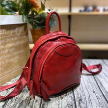 Load image into Gallery viewer, Small Ladies Leather Backpack Purse Rucksack Bag For Women
