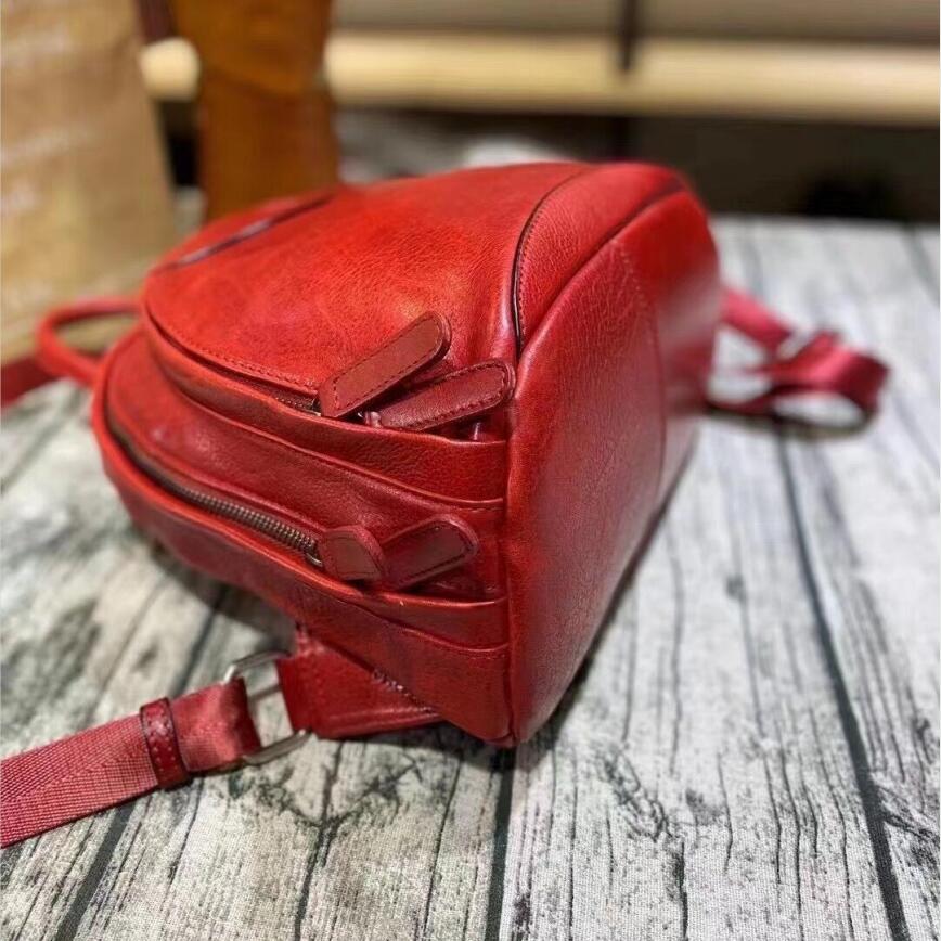 Small Ladies Leather Backpack Purse Rucksack Bag For Women