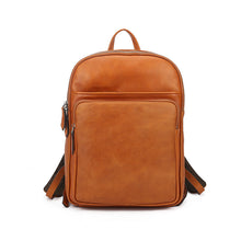 Load image into Gallery viewer, Small Ladies Square Brown Leather Backpack Purse Hiking Backpack Bag For Women

