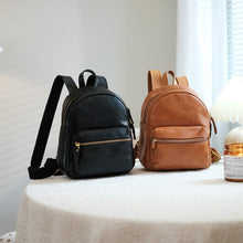 Load image into Gallery viewer, Black Mini Leather Backpack Ladies Bag For Women
