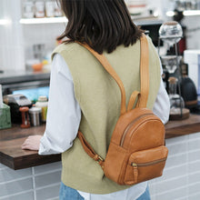 Load image into Gallery viewer, Black Mini Leather Backpack Ladies Bag For Women
