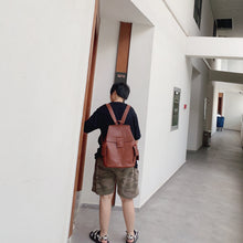 Load image into Gallery viewer, Stylish Ladies Genuine Leather Backpack Purse Rucksack Bag For Women
