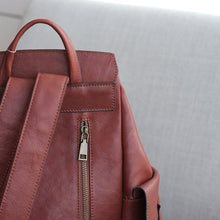 Load image into Gallery viewer, Stylish Ladies Genuine Leather Backpack Purse Rucksack Bag For Women
