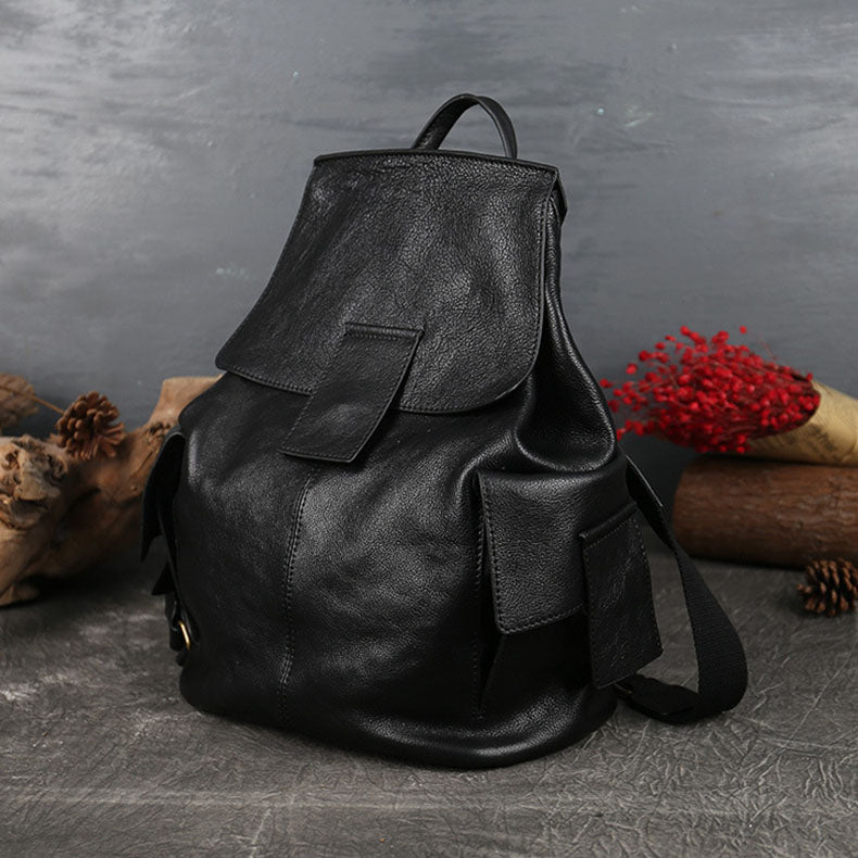 Stylish Ladies Genuine Leather Backpack Purse Rucksack Bag For Women