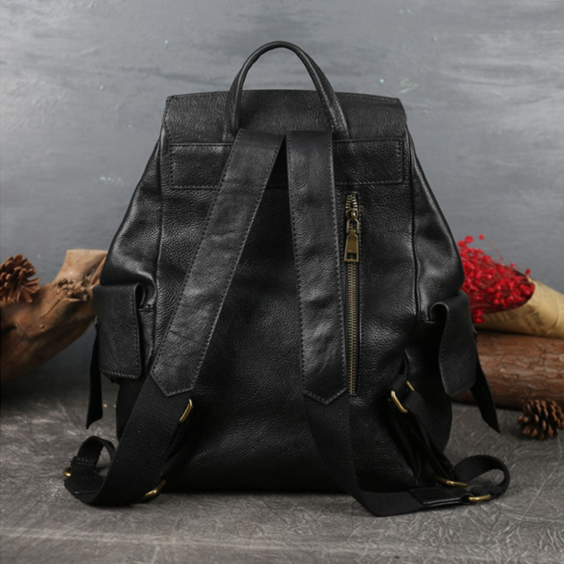 Stylish Ladies Genuine Leather Backpack Purse Rucksack Bag For Women