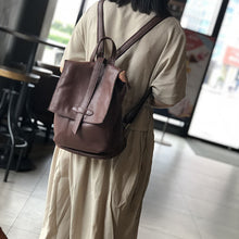 Load image into Gallery viewer, Stylish Small Ladies Genuine Leather Rucksack Backpack Purse for Women
