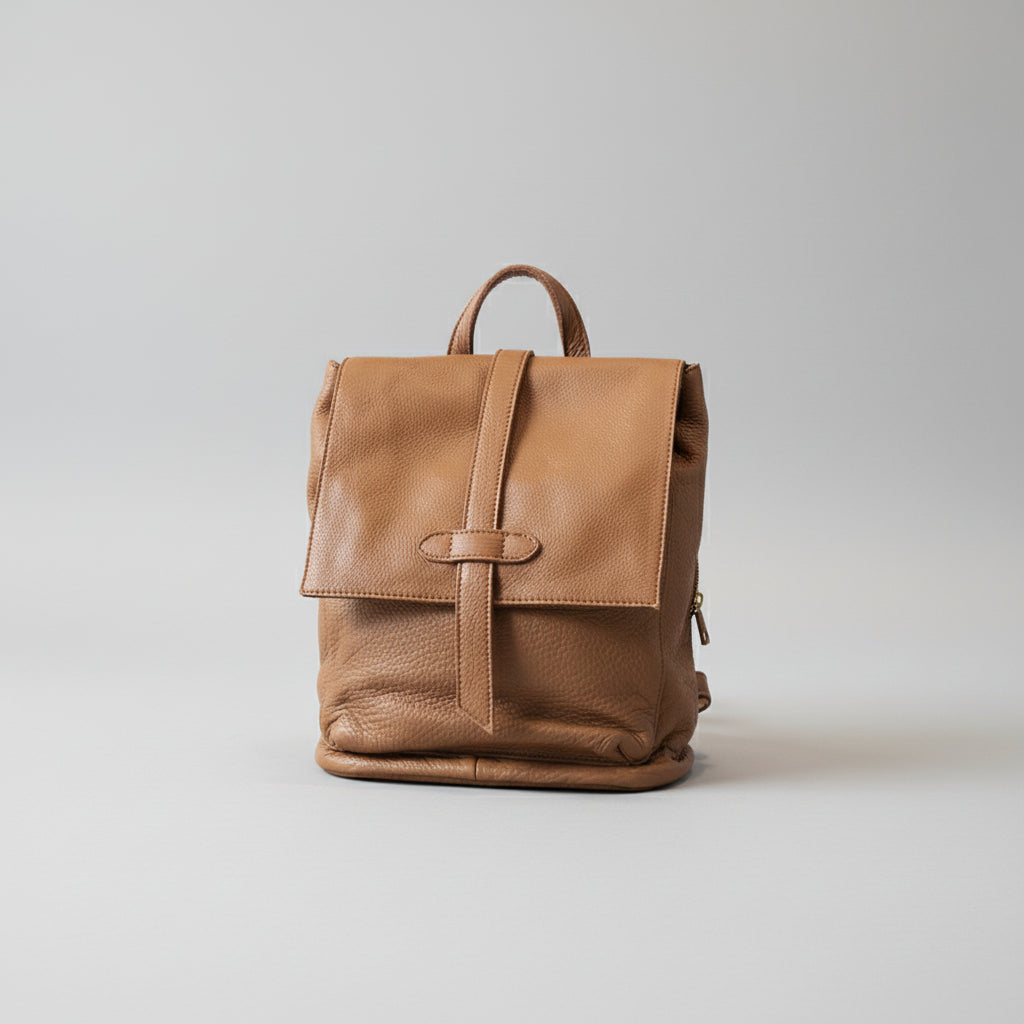 Stylish Small Ladies Genuine Leather Rucksack Backpack Purse for Women