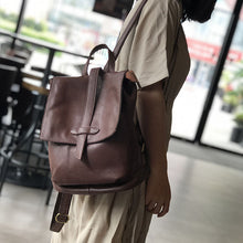Load image into Gallery viewer, Stylish Small Ladies Genuine Leather Rucksack Backpack Purse for Women
