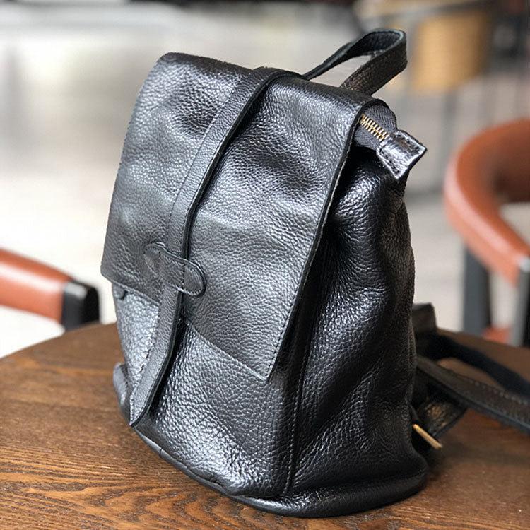 Stylish Small Ladies Genuine Leather Rucksack Backpack Purse for Women