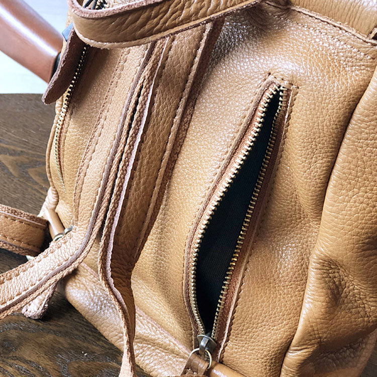 Stylish Small Ladies Genuine Leather Rucksack Backpack Purse for Women