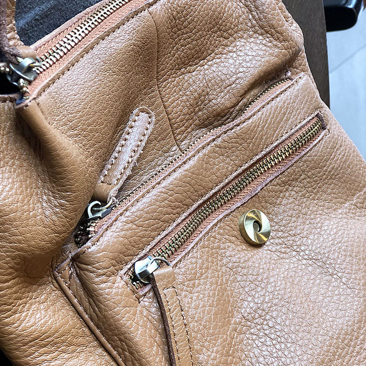 Stylish Small Ladies Genuine Leather Rucksack Backpack Purse for Women