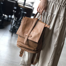 Load image into Gallery viewer, Stylish Small Ladies Genuine Leather Rucksack Backpack Purse for Women
