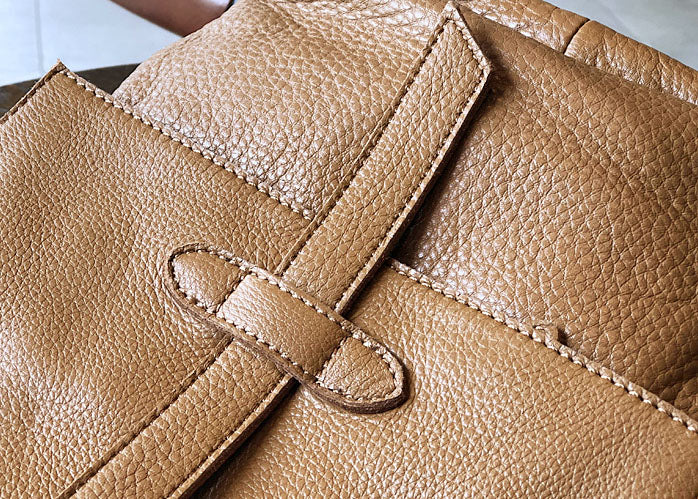 Stylish Small Ladies Genuine Leather Rucksack Backpack Purse for Women