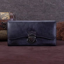Load image into Gallery viewer, Women&#39;s Trifold Leather Long Wallet Purse Clutch

