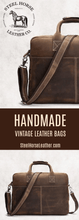 Load image into Gallery viewer, Classic Briefcase Vintage Leather Messenger Bag
