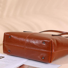 Load image into Gallery viewer, Simple Full Grain Leather Women&#39;s Tote Bag
