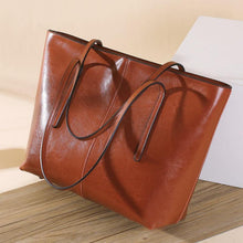 Load image into Gallery viewer, Simple Full Grain Leather Women&#39;s Tote Bag
